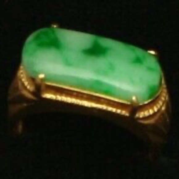 Cert'd Genuine Untreated Green A Jadeite Jade 925 Silver US 6 Ring - Picture 2 of 12